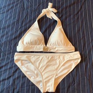 {Michael Kors} white two piece bikini